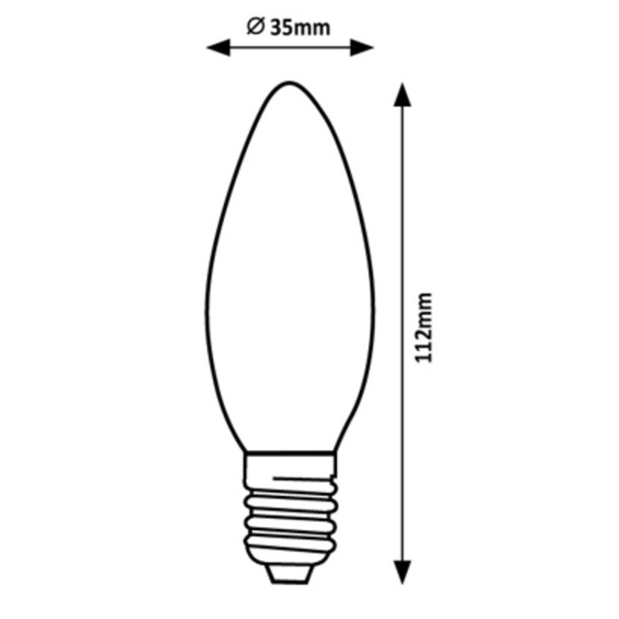 Rabalux - LED-polttimo C35 E14/2W/230V 4000K Energialuokka A