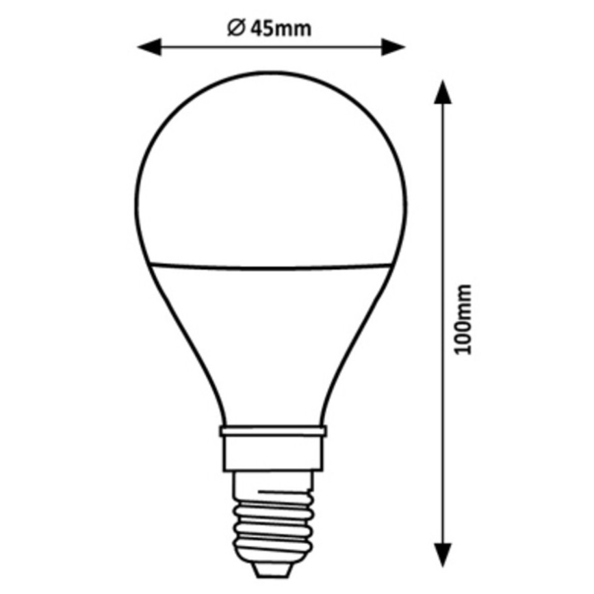 Rabalux - LED-polttimo G45 E14/2W/230V 3000K Energialuokka A