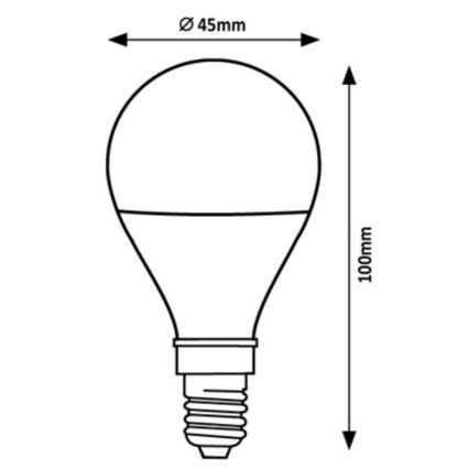 Rabalux - LED-polttimo G45 E14/2W/230V 4000K Energialuokka A