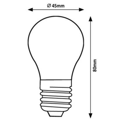 Rabalux - LED-polttimo G45 E27/2W/230V 3000K Energialuokka A
