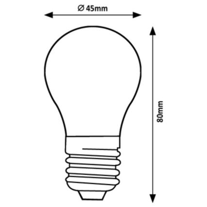 Rabalux - LED-polttimo G45 E27/2W/230V 4000K Energialuokka A