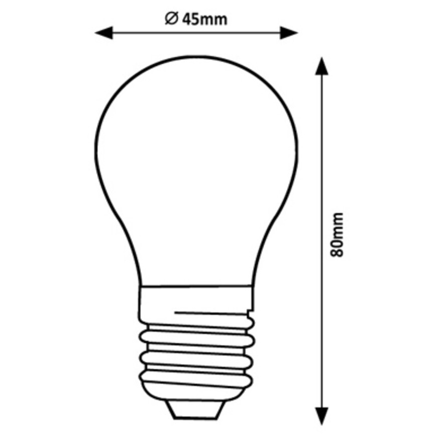 Rabalux - LED-polttimo G45 E27/2W/230V 4000K Energialuokka A