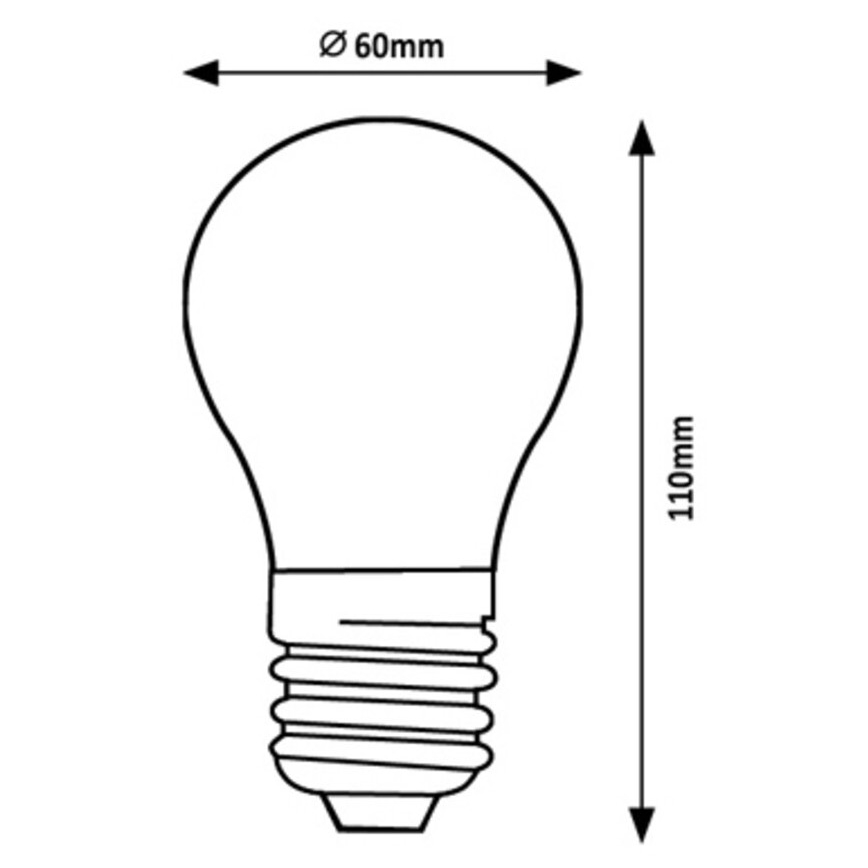 Rabalux - LED-polttimo A60 E27/4W/230V 3000K Energialuokka A