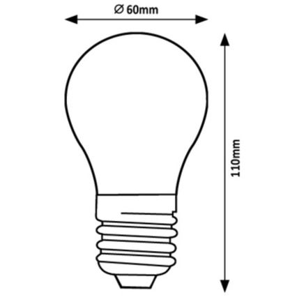 Rabalux - LED-polttimo A60 E27/7W/230V 3000K Energialuokka A