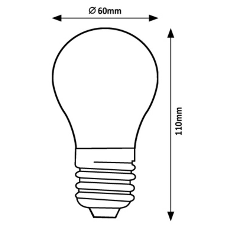 Rabalux - LED-polttimo A60 E27/7W/230V 3000K Energialuokka A