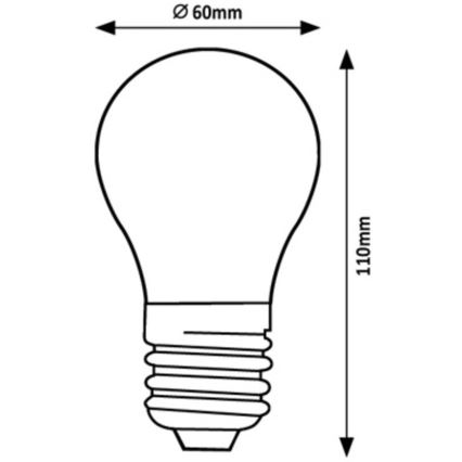 Rabalux - LED-polttimo A60 E27/7W/230V 4000K Energialuokka A