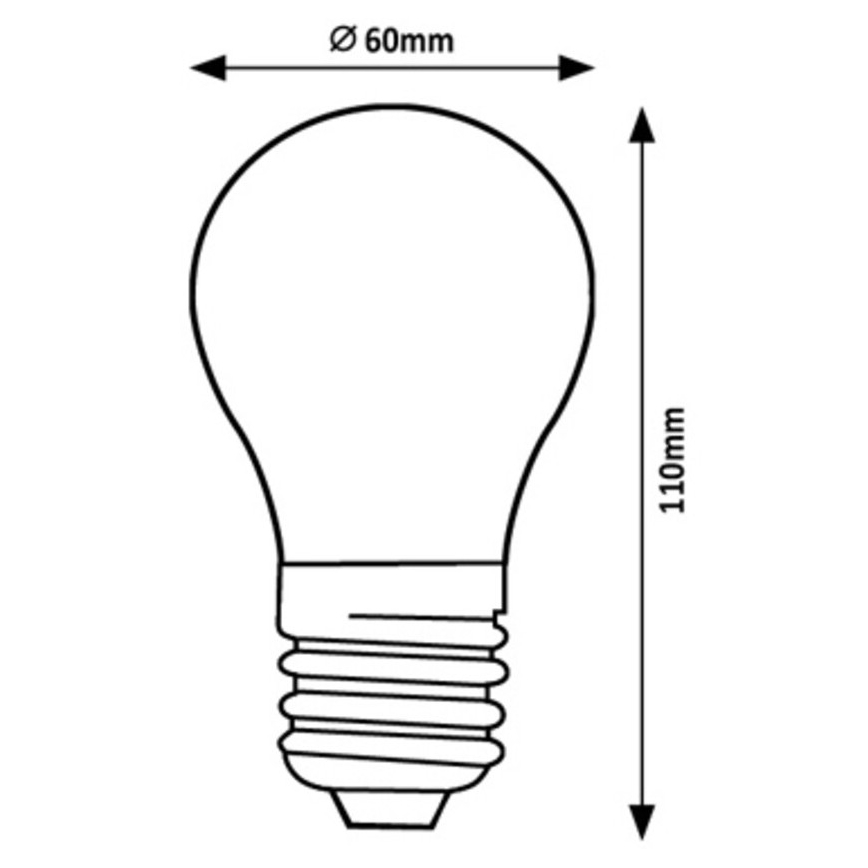 Rabalux - LED-polttimo A60 E27/7W/230V 4000K Energialuokka A