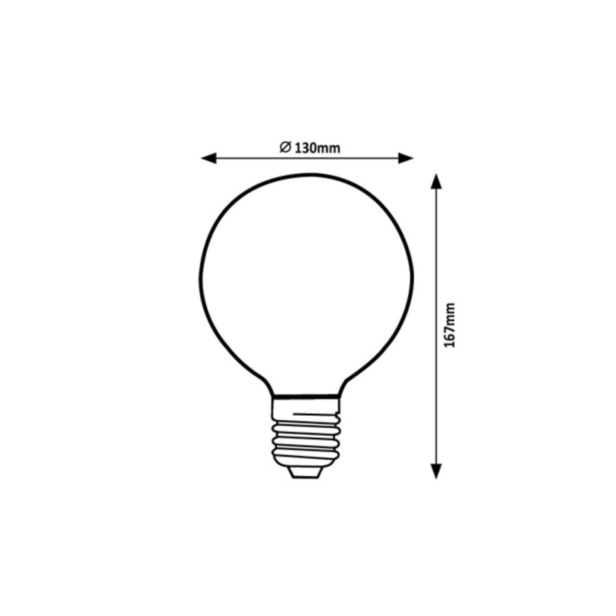 Rabalux - Koristeellinen LED-lamppu G125 E27/3W/230V 1800K