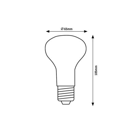 Rabalux - LED-polttimo R63 E27/9W/230V 3000K