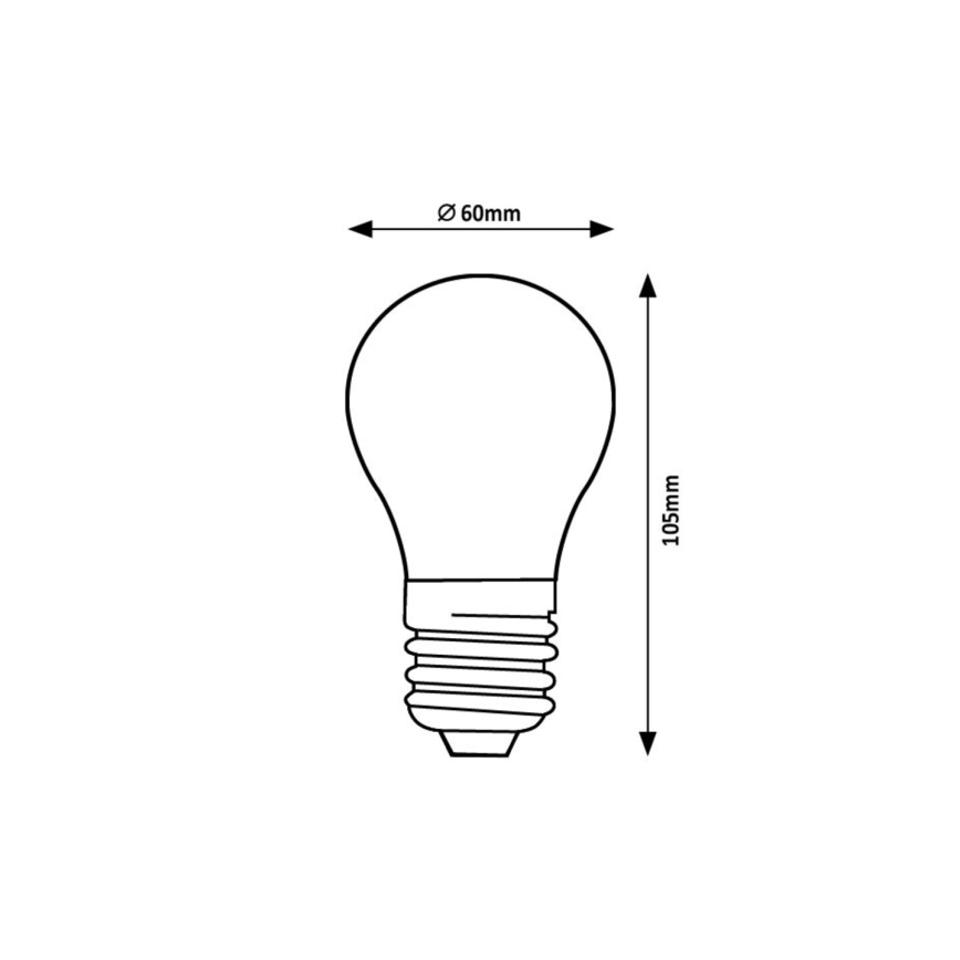 Rabalux - LED-polttimo FILAMENT A60 E27/4W/230V 4000K Energialuokka A