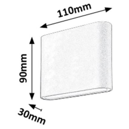 Rabalux - LED-ulkoseinävalaisin 2xLED/3W/230V IP54 3000K