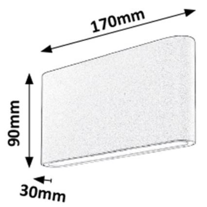 Rabalux - LED-ulkoseinävalaisin 2xLED/6W/230V IP54 3000K