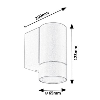 Rabalux - Ulkoseinävalaisin 1xGU10/10W/230V IP54 harmaa