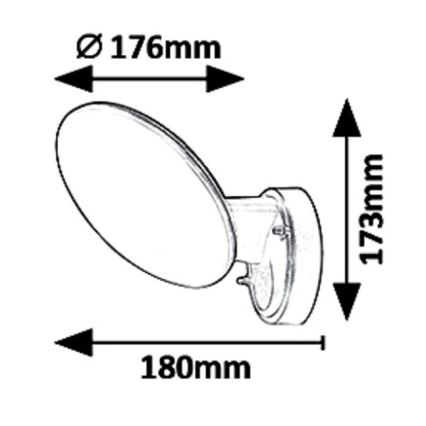 Rabalux 8134 - LED-ulkoseinävalaisin VARNA LED/12W/230V IP54