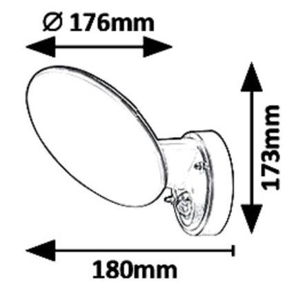 Rabalux - LED Ulkoseinävalaisin anturilla LED/12W/230V IP54