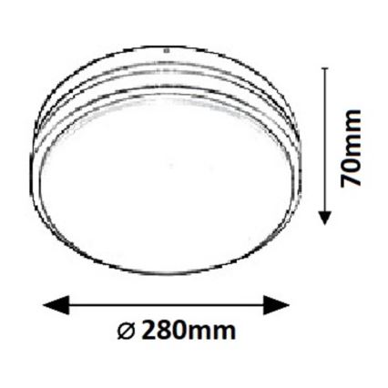 Rabalux - LED-ulkokattovalaisin HAMBURG LED/12W/230V IP44