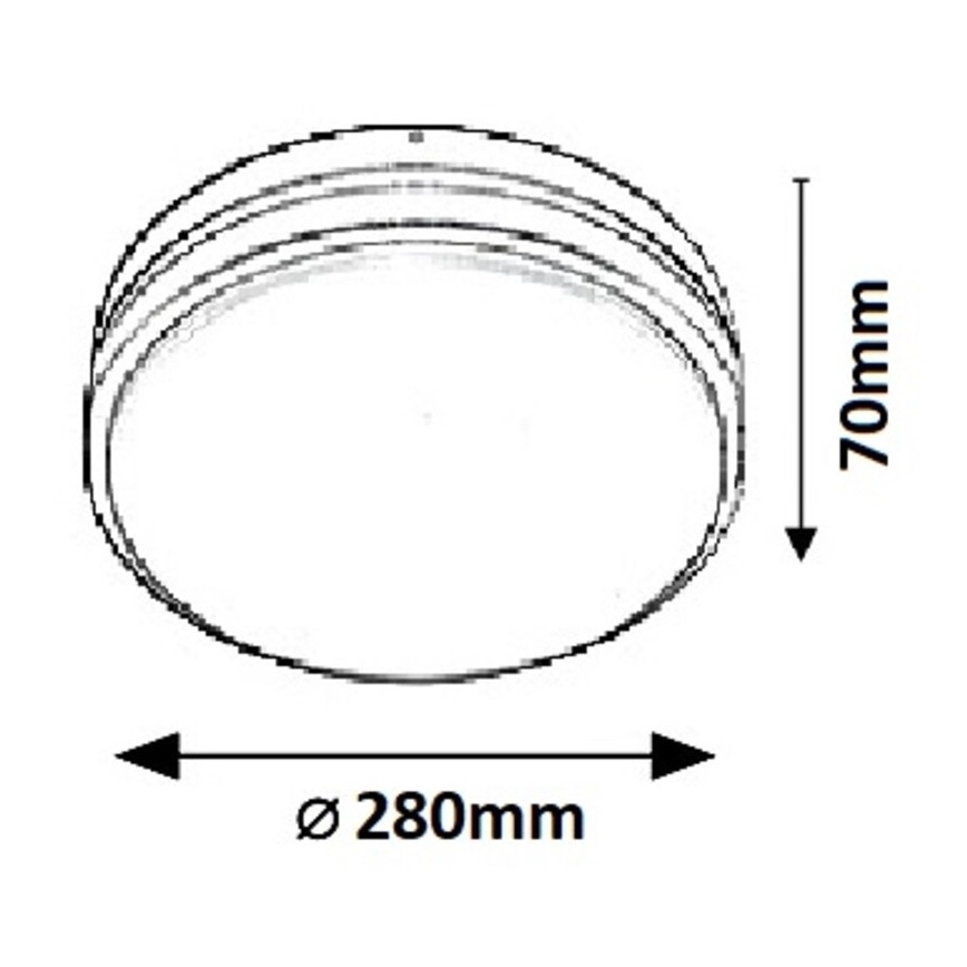 Rabalux - LED-ulkokattovalaisin HAMBURG LED/12W/230V IP44