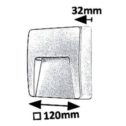 Rabalux 8893 - LED-ulkoseinävalaisin TRENTO LED/3W/230V IP65