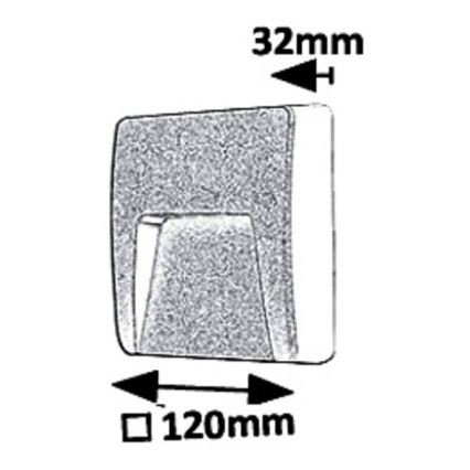 Rabalux 8894 - LED-ulkoseinävalaisin TRENTO LED/3W/230V IP65
