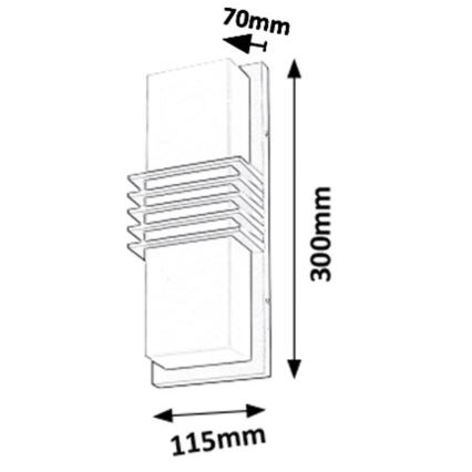 Rabalux - LED-ulkoseinävalaisin LED/12W/230V 800lm 4000K IP44