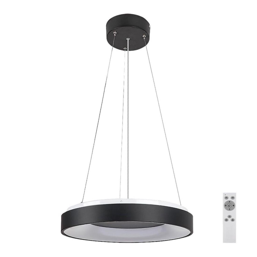 Rabalux - Himmennettävä LED-kattokruunu johdossa LED/38W/230V 3000-6500K musta + kauko-ohjaus