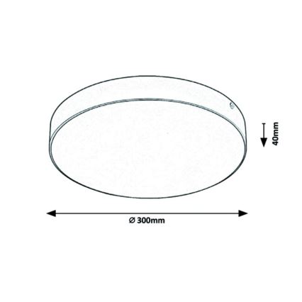 Rabalux - Himmennettävä LED-kattovalaisin LED/24W/230V 3000-6000K IP44 valkoinen