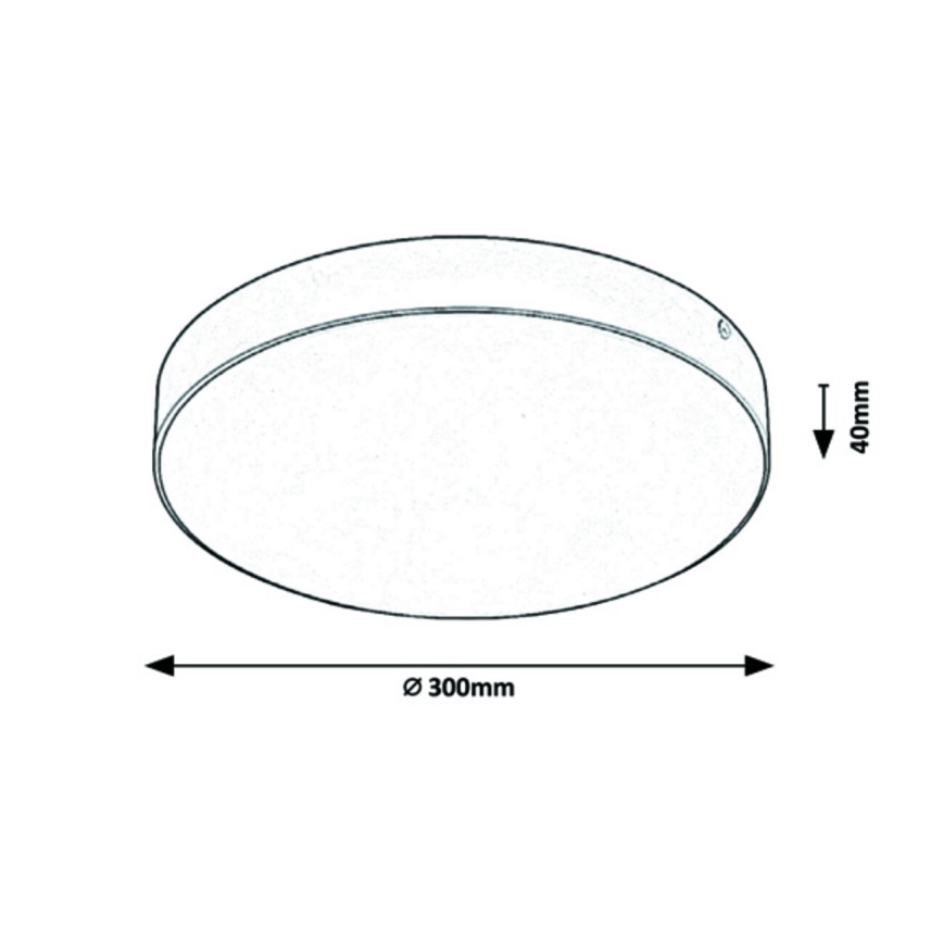 Rabalux - Himmennettävä LED-kattovalaisin LED/24W/230V 3000-6000K IP44 valkoinen