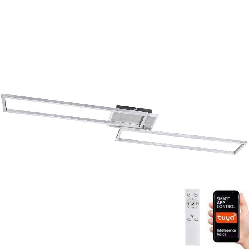 Rabalux - Himmennettävä LED-kattovalaisin LED/40W/230V 2700-6500K Wi-Fi Tuya mattakromi + kauko-ohjaus