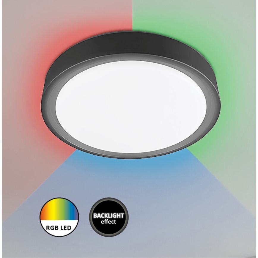 Rabalux - Himmennettävä LED-RGB-kattovalaisin anturilla LED/28W/230V 2700-5000K + kauko-ohjaus
