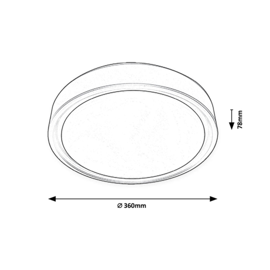 Rabalux - Himmennettävä LED-RGB-kattovalaisin anturilla LED/28W/230V 2700-5000K + kauko-ohjaus
