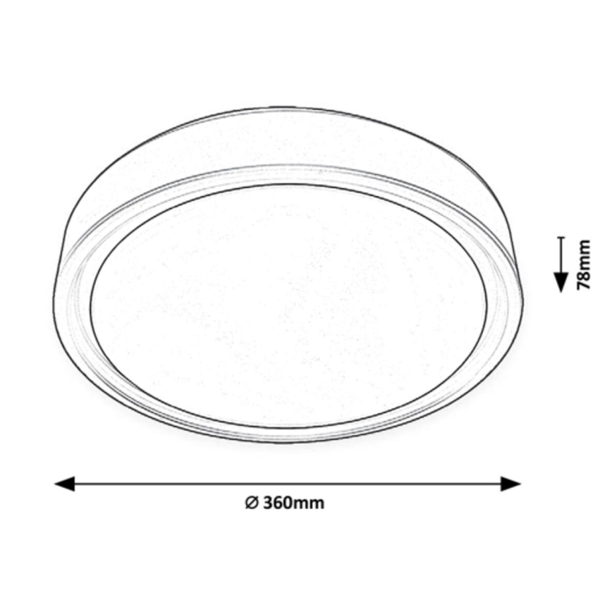 Rabalux - Himmennettävä LED-RGB-kattovalaisin anturilla LED/28W/230V 2700-5000K + kauko-ohjaus