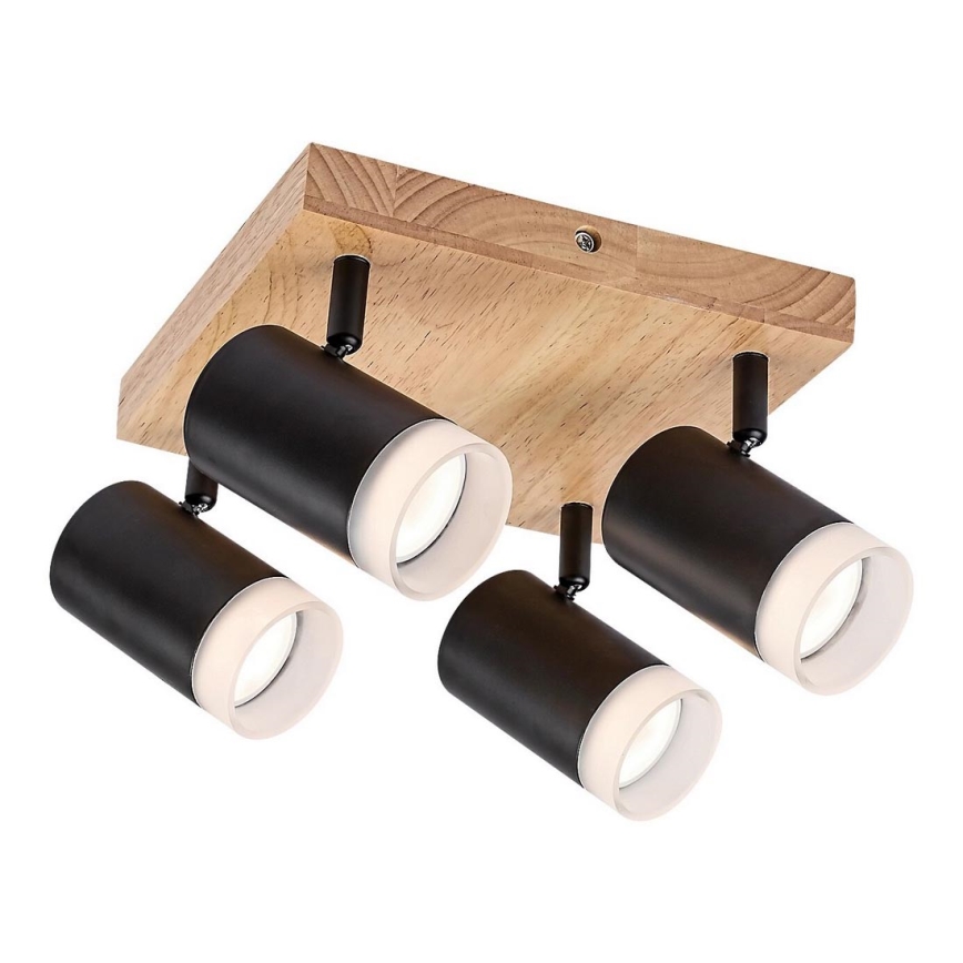 Rabalux - Katon kohdevalo 4xGU10/5W/230V tammi