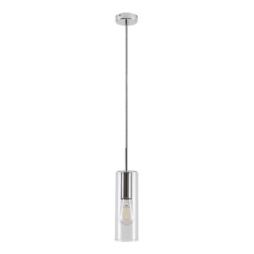 Rabalux - Kattokruunu johdossa 1xE27/40W/230V läpinäkyvä/kiiltävä kromi