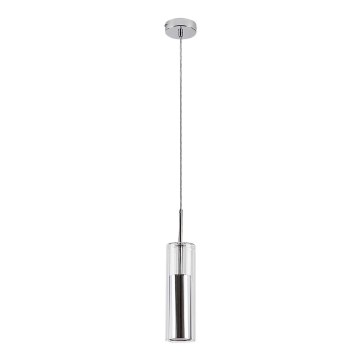 Rabalux - Kattokruunu johdossa 1xGU10/50W/230V läpinäkyvä/kiiltävä kromi