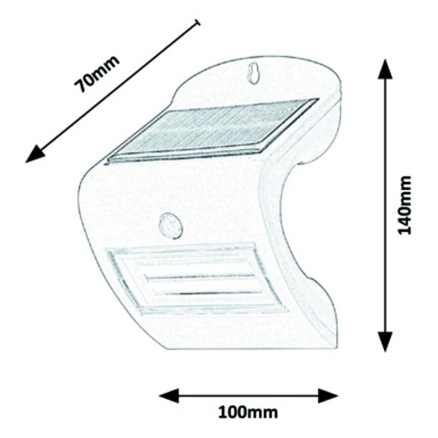 Rabalux - LED aurinkokennoseinävalaisin anturilla IP44 1200 mAh