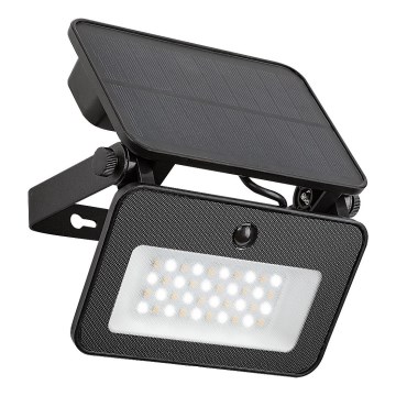 Rabalux - LED-aurinkovalonheitin anturilla LED/6W/3,7V 3000/4000/6500K IP65