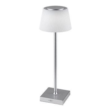 Rabalux - LED Himmennettävä ja ladattava pöytälamppu LED/4W/3,7V 1800 mAh 3000-5000K IP44 hopea