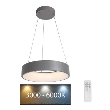 Rabalux - LED-himmennettävä kattokruunu narussa LED / 24W / 230V pyöreä + RC 3000-6000K