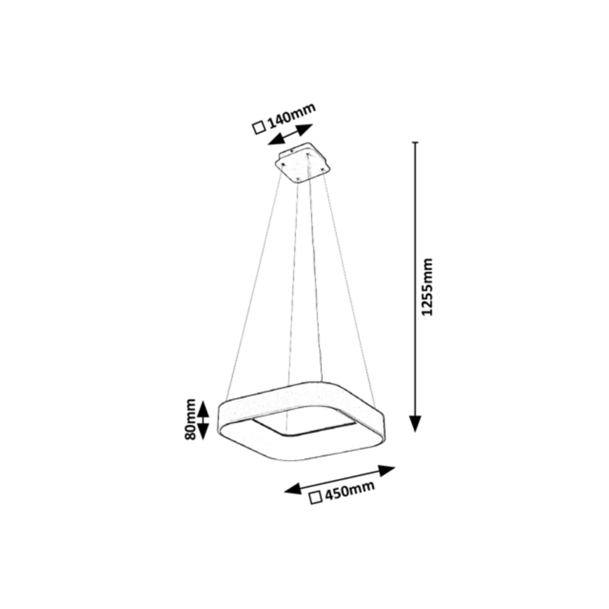 Rabalux - LED-himmennettävä kattokruunu narussa LED / 28W / 230V pyöreä + RC 3000-6000K
