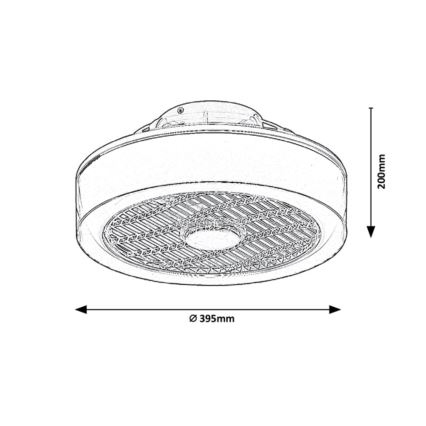 Rabalux - LED-himmennettävä kattovalaisin tuulettimella LED / 30W / 230V + RC
