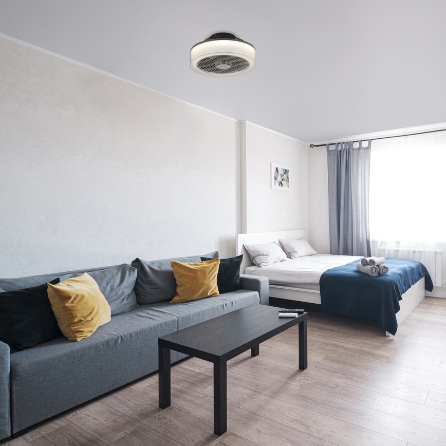 Rabalux - LED-himmennettävä kattovalaisin tuulettimella LED / 30W / 230V + RC