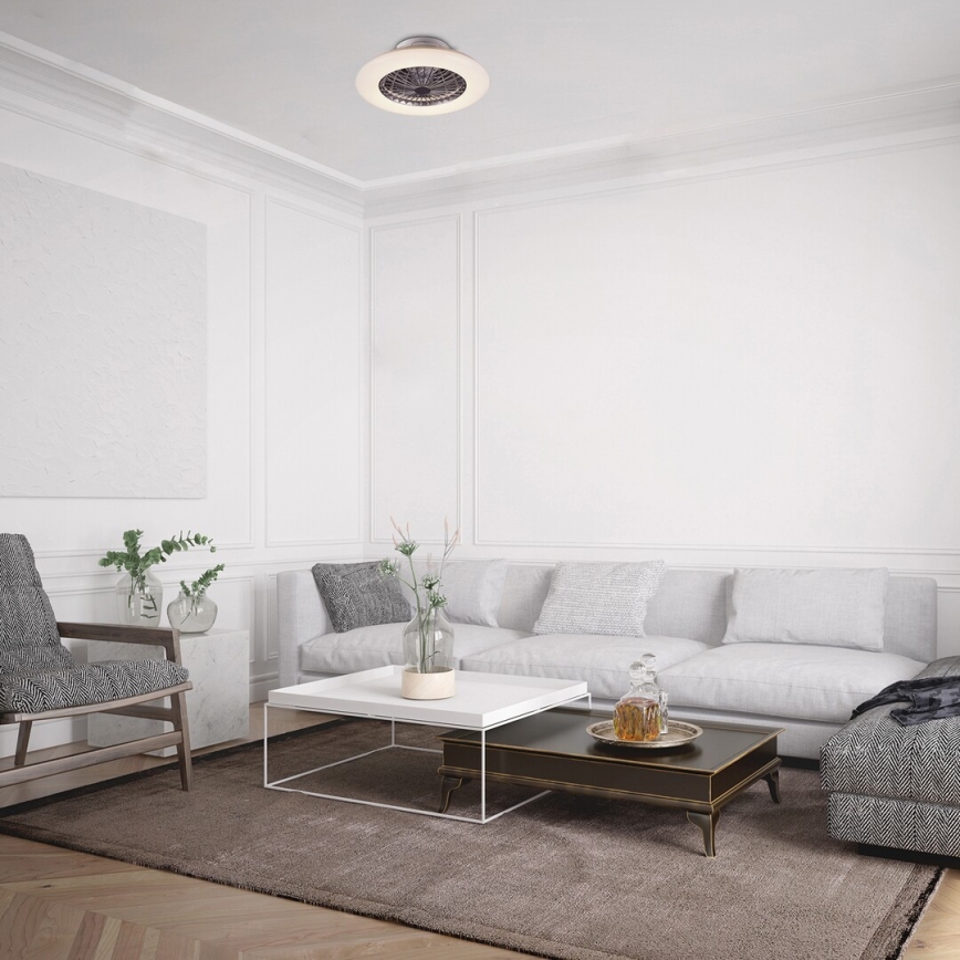 Rabalux - LED-himmennettävä kattovalaisin tuulettimella LED/30W/230V + RC