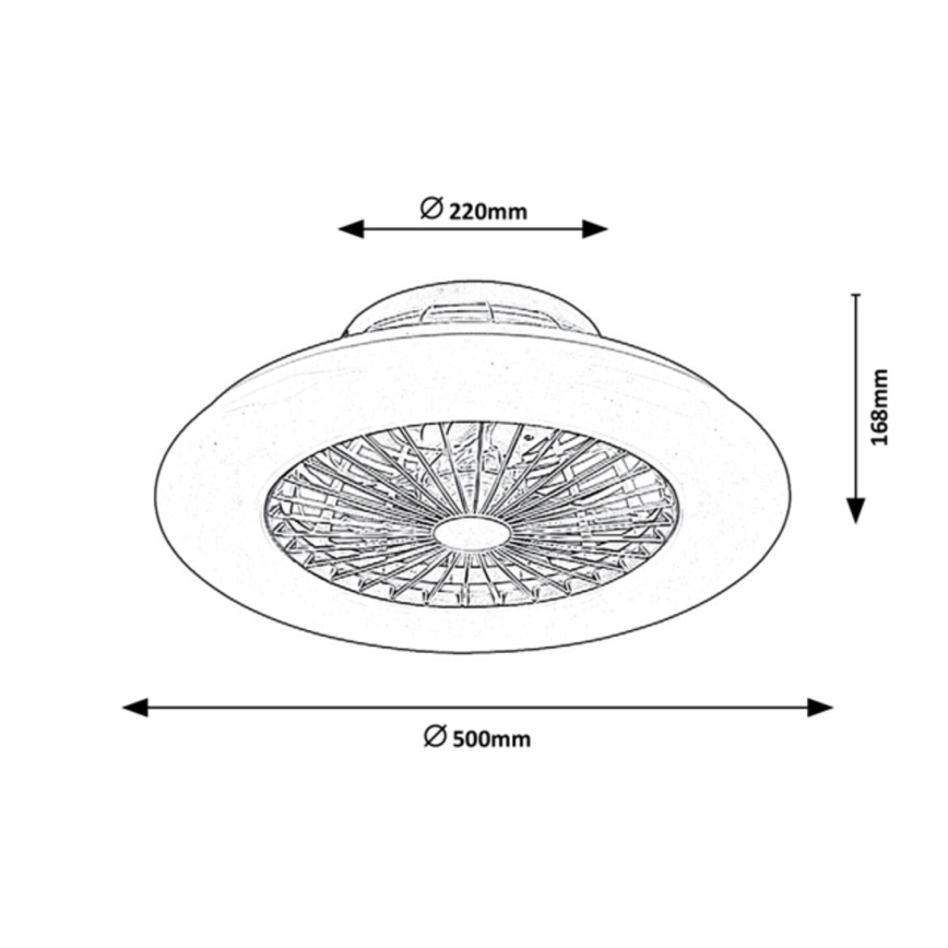 Rabalux - LED-himmennettävä kattovalaisin tuulettimella LED/30W/230V + RC