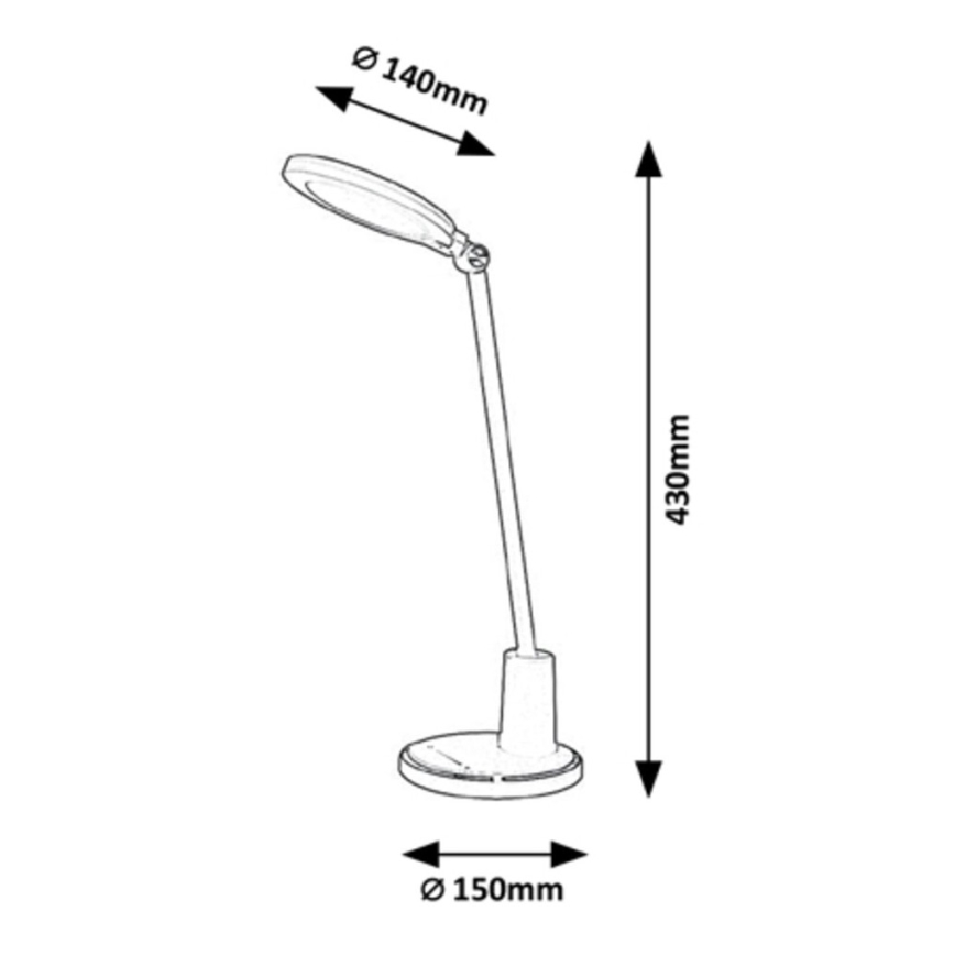 Rabalux - LED-himmennettävä kosketuspöytävalaisin LED / 10W / 230V 3000-6000K
