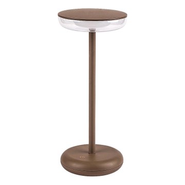 Rabalux - LED Himmennettävä rechargeable ulko lamppu LED/6W/5V IP44 1800 mAh ruskea