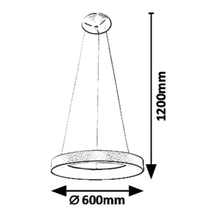 Rabalux - LED-kattokruunu narussa CARMELLA LED/50W/230V