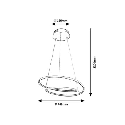 Rabalux - LED-kattokruunu narussa LED / 40W / 230V