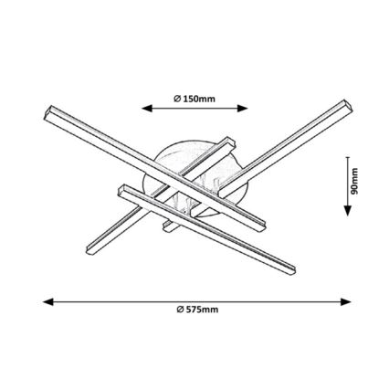 Rabalux - LED-kattovalaisin 4xLED / 25W / 230V