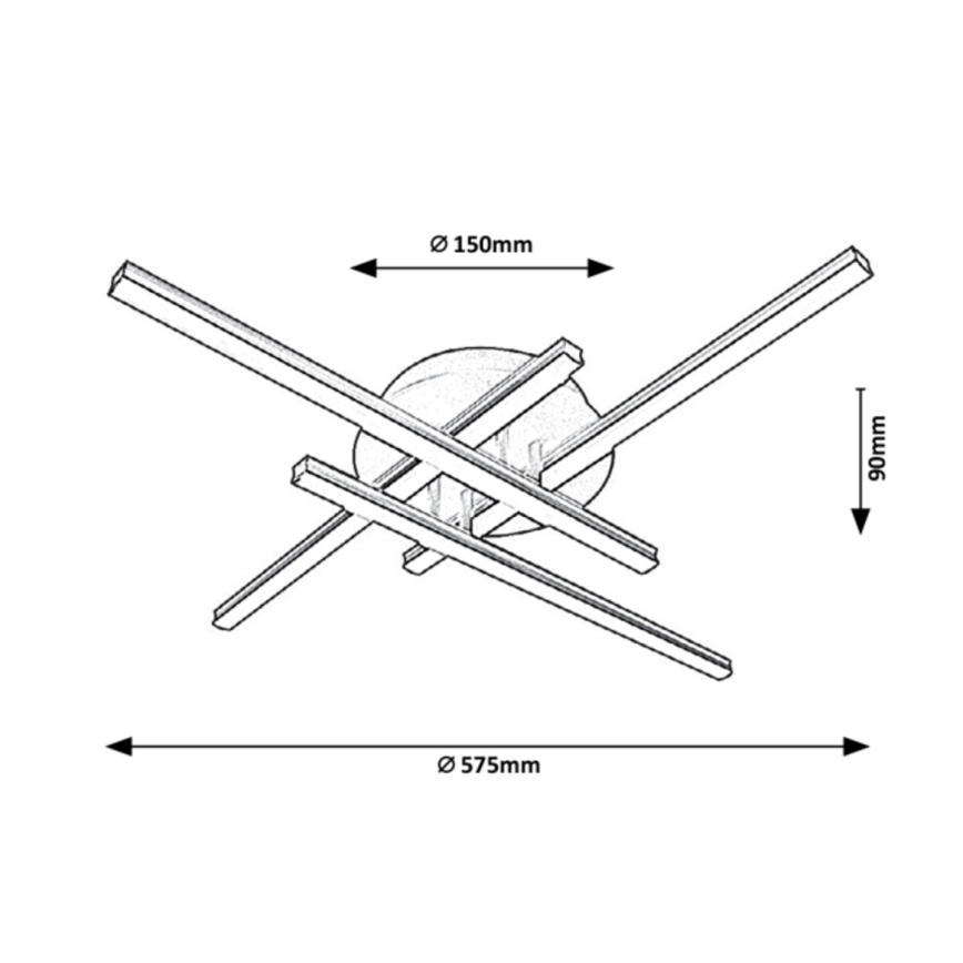 Rabalux - LED-kattovalaisin 4xLED / 25W / 230V