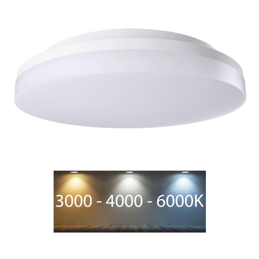 Rabalux – LED-kattovalaisin kylpyhuoneeseen, 24 W, 230 V, IP54, 3000 K/4000 K/6000 K, Ø 28 cm